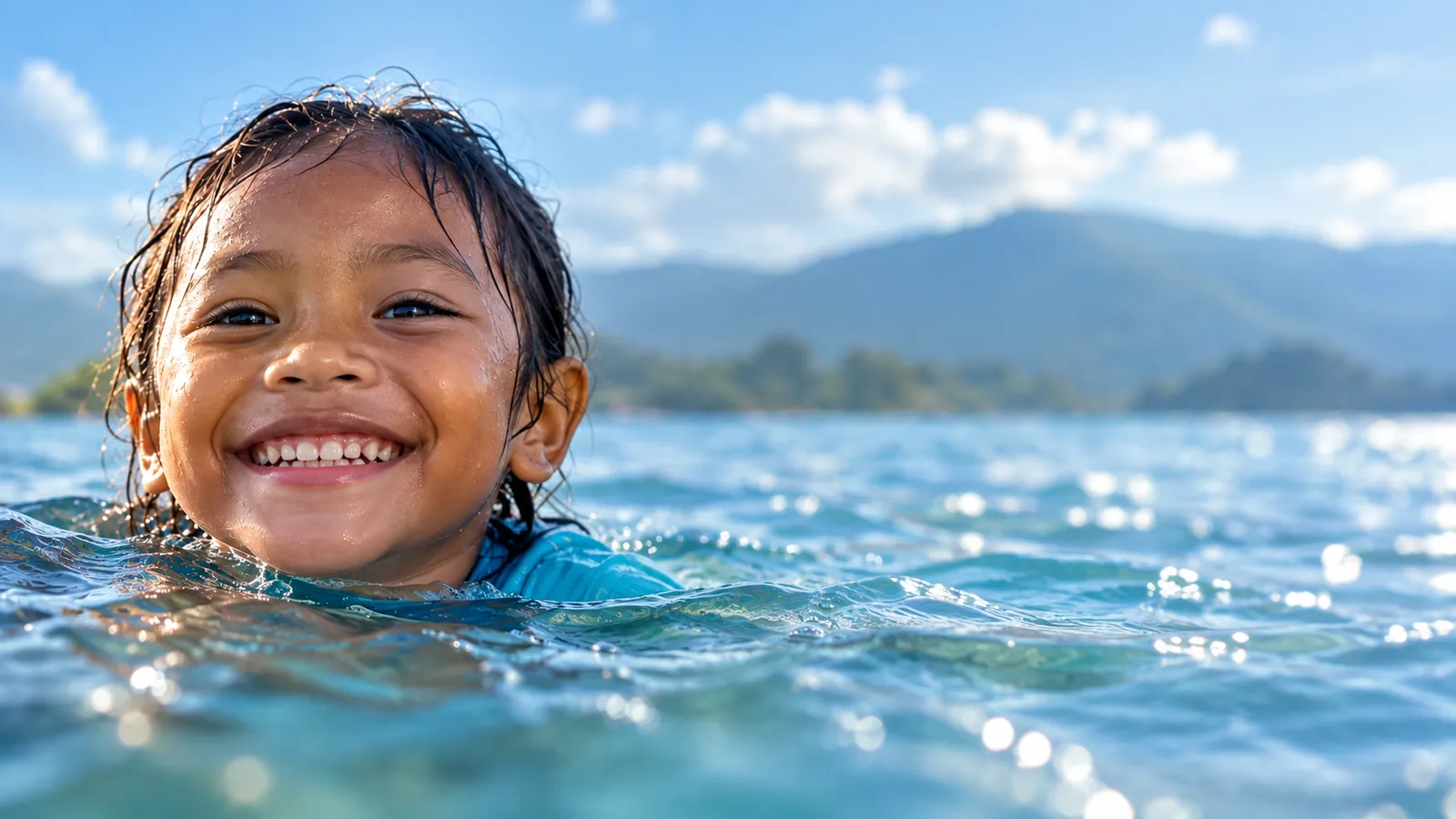 Children learning water safety with SwimTayka